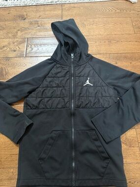 Nike Jordan Black Zip Hoodie Size Boys Medium